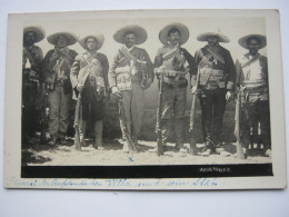 MEXICO , JUAREZ -  Fotokarte,Carte Photo - Révolution Mexicaine - P . Villa , Um 1912 , Rare ! - Mexico