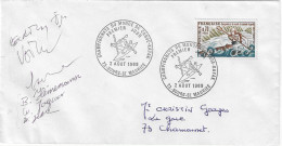 1969 Championnats Du Monde De Canoë-kayak En France: C1 équipe Autographes équipe  Allemagne 1ère + Tchécoslovaquie 2ème - Kanu