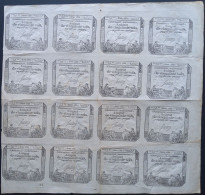 Lot (feulle Entiére) De 16 Assignats - ...-1889 Circulated During XIXth