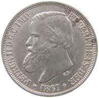 BRAZIL 200 REIS 1867 Pedro II. 1831 - 1889 #t139 0245 - Brésil