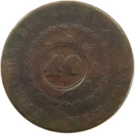 BRAZIL 40 REIS OVER 80 REIS 1828 PEDRO I. (1822-1831) #a041 0001 - Brésil