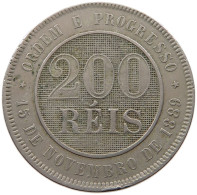 BRAZIL 200 REIS 1895  #a037 0037 - Brésil