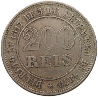 BRAZIL 200 REIS 1871  #a030 0305 - Brésil