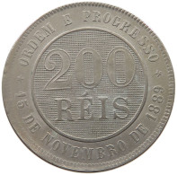 BRAZIL 200 REIS 1889  #a030 0303 - Brésil