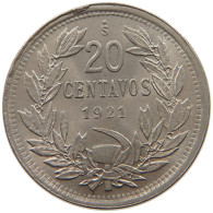 CHILE 20 CENTAVOS 1921  #t135 0175 - Chili