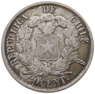 CHILE 20 CENTAVOS 1866  #t135 0193 - Chile