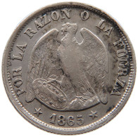 CHILE 20 CENTAVOS 1865  #t090 0207 - Chili