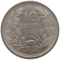 CHILE 10 CENTAVOS 1933  #t078 0569 - Chile