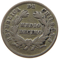 CHILE 1/2 DECIMO 1888  #t059 0537 - Chile