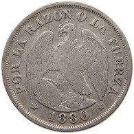 CHILE 20 CENTAVOS 1880  #c034 0445 - Cile