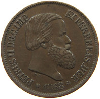 BRAZIL 20 REIS 1868 Pedro II. 1831 - 1889 #t161 0239 - Brésil