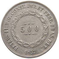 BRAZIL 500 REIS 1857 Pedro II. 1831 - 1889 #t154 0485 - Brésil