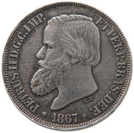 BRAZIL 200 REIS 1867 Pedro II. 1831 - 1889 #t143 0599 - Brésil