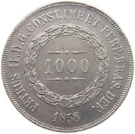 BRAZIL 1000 REIS 1858 Pedro II. 1831 - 1889 #t139 0381 - Brésil