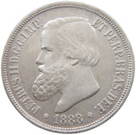 BRAZIL 1000 REIS 1888 Pedro II. 1831 - 1889 #t140 0003 - Brésil