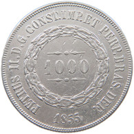 BRAZIL 1000 REIS 1855 Pedro II. 1831 - 1889 #t139 0383 - Brésil