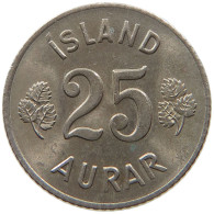 ICELAND 25 AURAR 1967  #s066 0165 - Islande