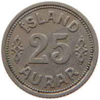 ICELAND 25 AURAR 1940  #s008 0331 - IJsland