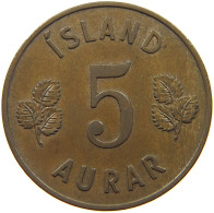 ICELAND 5 AURAR 1961  #a050 0731 - Iceland