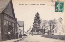 1910 BOUTIGNY - Chapelle Et Route De Houdan - Animée - Other & Unclassified