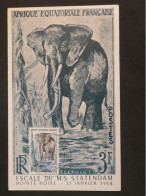 DE16  AEF BELLE CARTE MAXI    1958 POINTE NOIRE MOYEN CONGO +SERIE 238 241+AFF. PLAISANT ++ - Briefe U. Dokumente