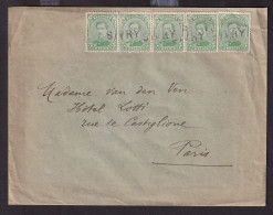 DDFF 034 -- Enveloppe TP Albert 5 X 5 C - 4 X Griffe De Fortune SIVRY Vers PARIS - SPECTACULAIRE - Fortune Cancels (1919)