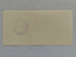 Greece, German Occupation, 1 Reichsmark 1944, Violet Stamp Military Banknote UNC - Grèce