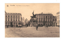 BRUXELLES - BRUSSEL - Place Royale Et Rue De La Régence. - Avenues, Boulevards