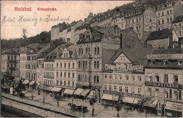 ! Alte Ansichtskarte Aus Karlsbad, Kreuzstraße, 1910 - República Checa