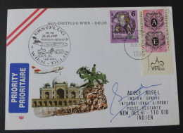AT Luftpost Air Letter Wien Delhi  1997  #cover5630 - Briefe U. Dokumente