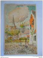 Dilbeek L'église Kerk Litho La Belgique Pittoresque Edition Artistique Circulée Gelopen 1902 - Dilbeek