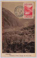 Ad8715 - ANDORRA  - POSTAL HISTORY -  Maximum Card   1939, Gorges De Sant Julia - Andere & Zonder Classificatie