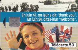 F463A - 05/1994 - DÉBARQUEMENT WELCOME - 50 SO5 (verso : N° Droits) - 1994