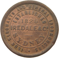 AUSTRALIA PENNY TOKEN 1820 PENNY TOKEN SYDNEY IREDALE 1820 #t059 0189 - Penny