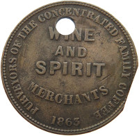 AUSTRALIA PENNY TOKEN 1864 Victoria (1837-1901) SYDNEY METCALFE #t059 0173 - Penny