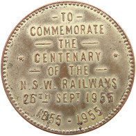 AUSTRALIA MEDAL 1955 MEDAL NEW SOUTH WALES RAILWAYS #s055 0719 - Unclassified