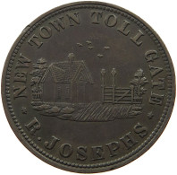 AUSTRALIA HALF PENNY TOKEN 1855 Victoria (1837-1901) R. JOSEPHS NEW TOWN TOLL GATE TASMANIA #t059 0211 - ½ Penny