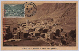 Ad8722 - ANDORRA  - POSTAL HISTORY -  Maximum Card   1947, Architecture - Autres & Non Classés