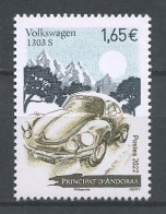 ANDORRE 2022 N° 876 ** Neuf MNH Superbe Voiture Car Volkswagen 1303S Véhicule Automobile Transports - Ongebruikt