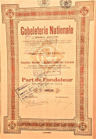 S.A. Gobeleterie Nationale - Part De Fondateur  1927 - Agricoltura