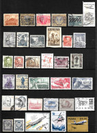 1L - LOT POLOGNE COMPRENANT 34 TIMBRES ET 10 DOCUMENTS - Collezioni