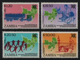 Sambia 1990 - Mi-Nr. 520-523 ** - MNH - Konferenz - Zambia (1965-...)