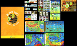 Ref. BR-Y2015-C BRAZIL 2015 - ALL STAMPS ISSUED,MADE BY POST OFFICE, MNH, . 160V - Volledig Jaar