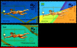 Ref. BR-OLYM-E25 BRAZIL 2015 - OLYMPIC GAMES, RIO 2016,VOLLEYBALL,STAMPS OF 3RD & 4TH SHEET,MNH, SPORTS 3V - Voleibol