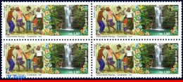 Ref. BR-3284-Q BRAZIL 2014 - KALUNGA COMMUNITY - GO,CULTURE, WATERFALL, DANCE, FLOWERS, MNH, MUSIC 4V Sc# 3284 - Blocks & Sheetlets