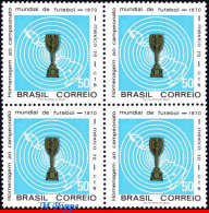 Ref. BR-1166-Q BRAZIL 1970 - WORLD CUP CHAMPIONSHIP,MEXICO, FLAG, MI# 1260, MNH, FOOTBALL SOCCER 4V Sc# 1166 - 1970 – Mexico