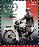 Ref. MX-2857 MEXICO 2013 - FEDERAL POLICE, 85THANNIV., MOTORBIKE, MOTORCYCLE, MNH, POLICE 1V Sc# 2857 - Moto