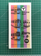 Boston MBTA Map 1982 Metro Bus Trolleys Map - Mondo