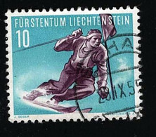 1955 Ski Slalom  Michel LI 334 Stamp Number LI 289 Yvert Et Tellier LI 296 Stanley Gibbons LI 332 Used - Gebraucht