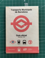 Barcelone TMB Plan Guía Oficial Transports Municipals De Barcelona 1983 - Europa